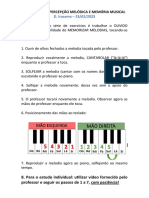 Exercícios de Percepção Melódica e Memória Musical