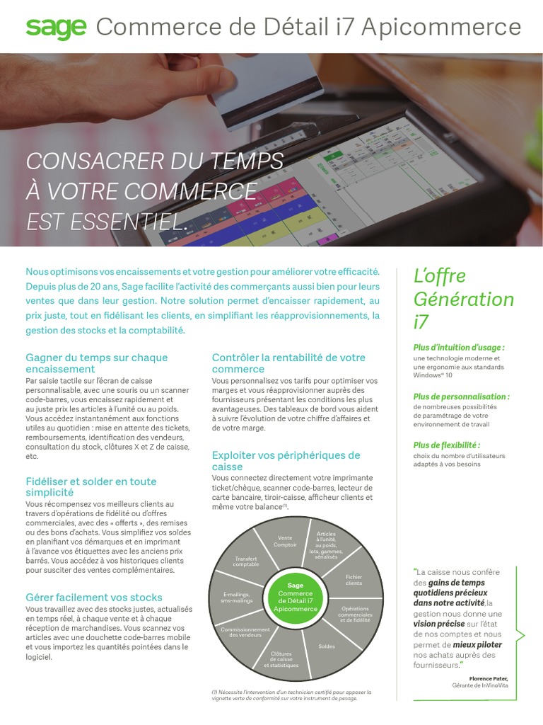 Fiche Produit Sage Commerce de Détail I7 Apicommerce | PDF | Sodles ...