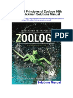 Integrated Principles of Zoology 16th Edition Hickman Solutions Manual