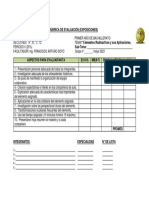 RÚBRICA de EVALUACIÓN Química I - (Elementos Radiactivos y Sus Aplicaciones) - 2023