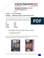 INFORME TECNICO MECANIZADO DE PARTES DEL MOTOR ELÉCTRICO DE 68 KW