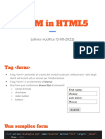 Appunti FORM HTML 5 22-23