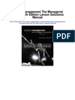 Project Management The Managerial Process 5th Edition Larson Solutions Manual