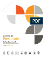Cuenta Del Presidente: Rector Carlos Saavedra, Gestión 2022-2023