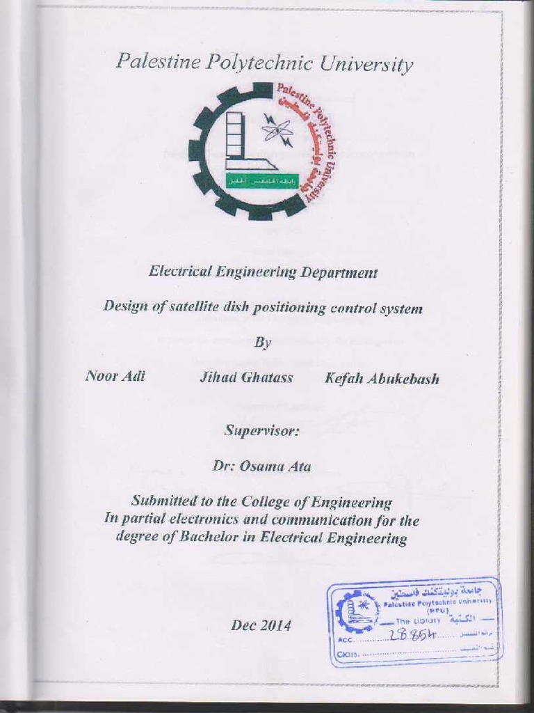 Design of Satellite Dish Positioning Control System | PDF