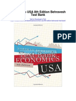 Economics Usa 8th Edition Behravesh Test Bank