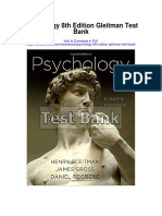 Psychology 8th Edition Gleitman Test Bank