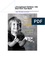 Educating Exceptional Children 13th Edition Kirk Test Bank