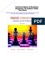 Strategic Communication in Business and The Professions 7th Edition Ohair Test Bank