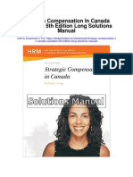 Strategic Compensation in Canada Canadian 5th Edition Long Solutions Manual