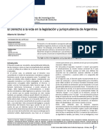 El Derecho A La Vida en La Legislación y Jurisprudencia de Argentina