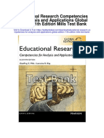 Educational Research Competencies For Analysis and Applications Global Edition 11th Edition Mills Test Bank