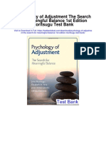 Psychology of Adjustment The Search For Meaningful Balance 1st Edition Moritsugu Test Bank