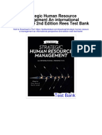 Strategic Human Resource Management An International Perspective 2nd Edition Rees Test Bank