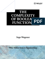 (Ingo Wegener) The Complexity of Boolean Functions