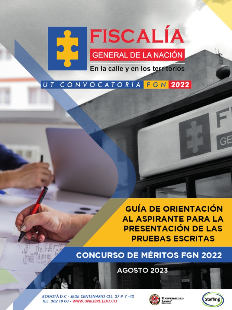 Guía de Pruebas Escritas FGN 2022 | PDF | Queja | Fiscal