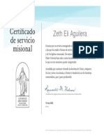 Certificate of Missionary Service