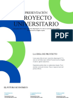 Presentación Proyecto Universitario Moderno Minimalista Amarillo y Azul