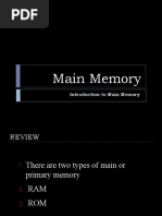 Main Memory Revised