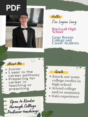 green lively scrapbook all about me poster