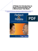 Reflect and Relate An Introduction To Interpersonal Communication 3rd Edition Mccornack Test Bank