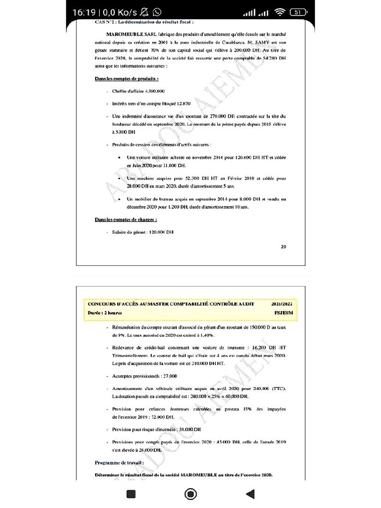Cca Mohammadia Correction 21-22 | PDF