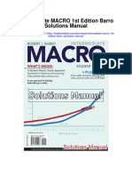 Intermediate Macro 1st Edition Barro Solutions Manual