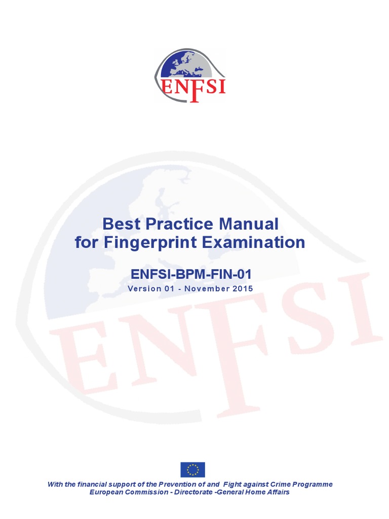 Fingerprint Examination Enfsi | PDF | Forensic Science | Fingerprint