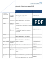 Calendario de Evaluación - 2° Básico - Agosto