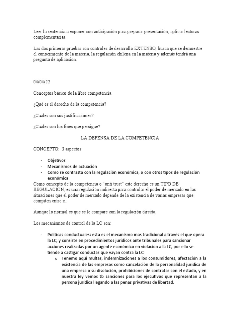 Apunte de Libre Competencia Clases | PDF | Mercado (economía) | Monopolio
