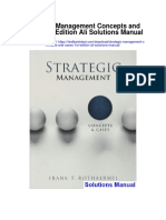 Strategic Management Concepts and Cases 1st Edition Ali Solutions Manual