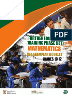 Grade 10 - 12 FET Mathematical SBA Exemplar