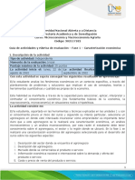 Guía de Actividades y Rúbrica de Evaluación - Unidad 1 - Fase 1 - Caracterización Económica