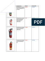 Cuadro Extintores Acogrumasal