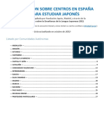 Listado de Centros y Profesores de Japones en Espa A 2022