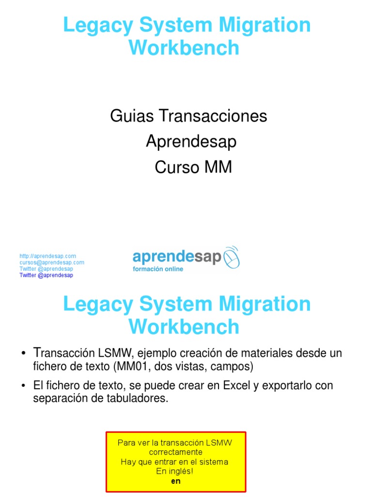 Guía LSMW para Creación de Materiales | PDF | Informática | Software