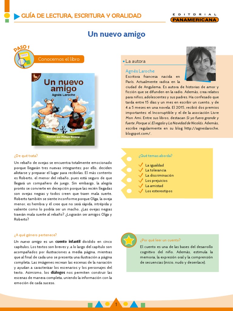 Guia 1 - Un Nuevo Amigo | PDF | Cuentos | Oveja