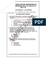 Sample Paper For Ipfp Pre-Assessment Test