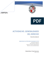 ACTIVIDAD #5. Generalidades Del Derecho