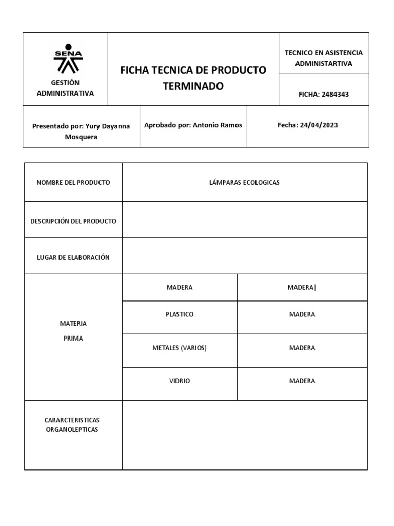 Ficha Tec | PDF