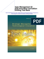 Strategic Management of Technological Innovation 3rd Edition Schilling Test Bank