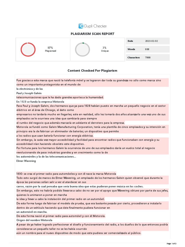 Duplichecker plagiarism report pdf motorola