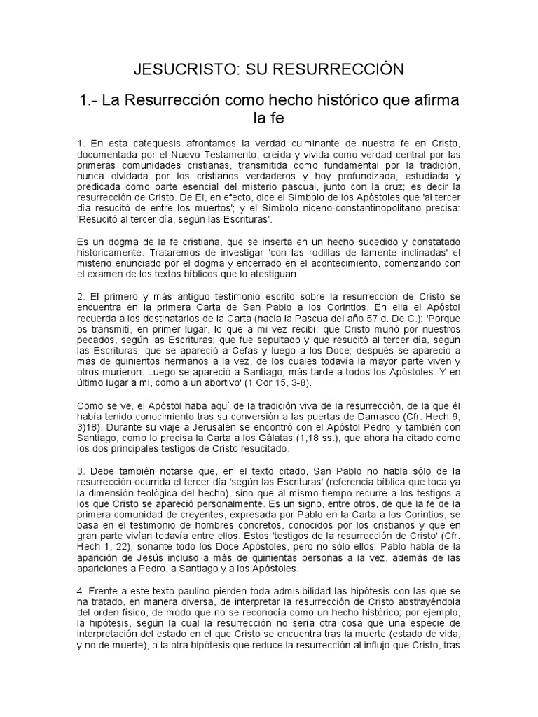 JESUCRISTO. SU RESURRECCIÓN | PDF | La resurrección de Jesús | Jesús