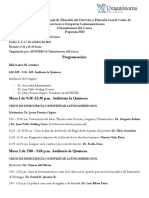 Cronograma de Actividades XVIII Congreso Nacional de Filosofía Del Derecho - Final
