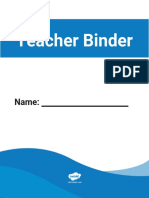 Editable Teacher Binder