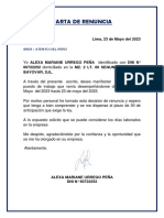 Carta de Renuncia 2023