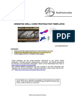 Oriented Drill Core Protractor Templates