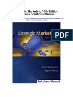 Strategic Marketing 10th Edition Cravens Solutions Manual
