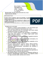 Agenda Jornada de Oracion Nariño 30 de Agosto