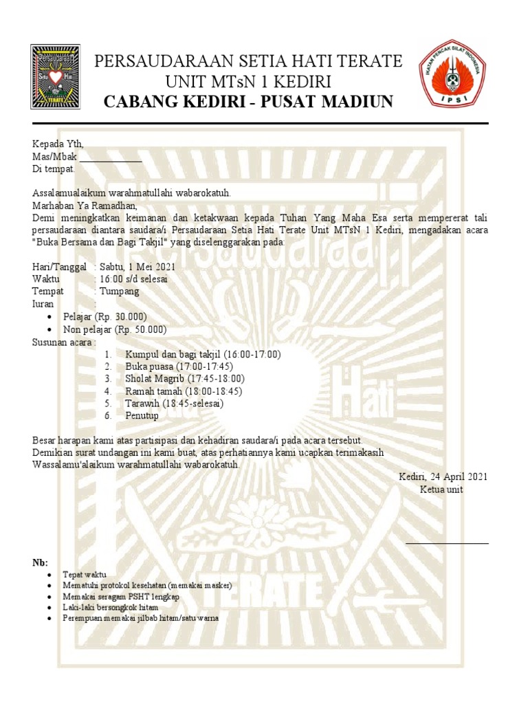 Undangan Bukber | PDF